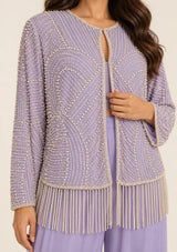 ibBan Women’s  Beaded Jacket and Pant Set - Zarina