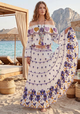 Women's Cotton Maxi Dress Bardot - Sharbi