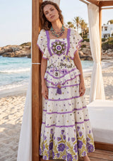 Women's Cotton Maxi Dress Cowl Neck - Nomsa