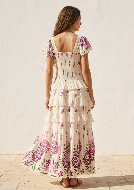 ibBan Hand Embroidered Floral Cotton Maxi Dress -Saira Maxi Dress