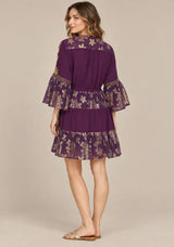 ibBan Women’s Cotton Lurex Embroidered Short Tunic - Soha
