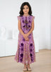 Girls' Shimmer Cotton dress  Round Tie-Up Neck - Seliza