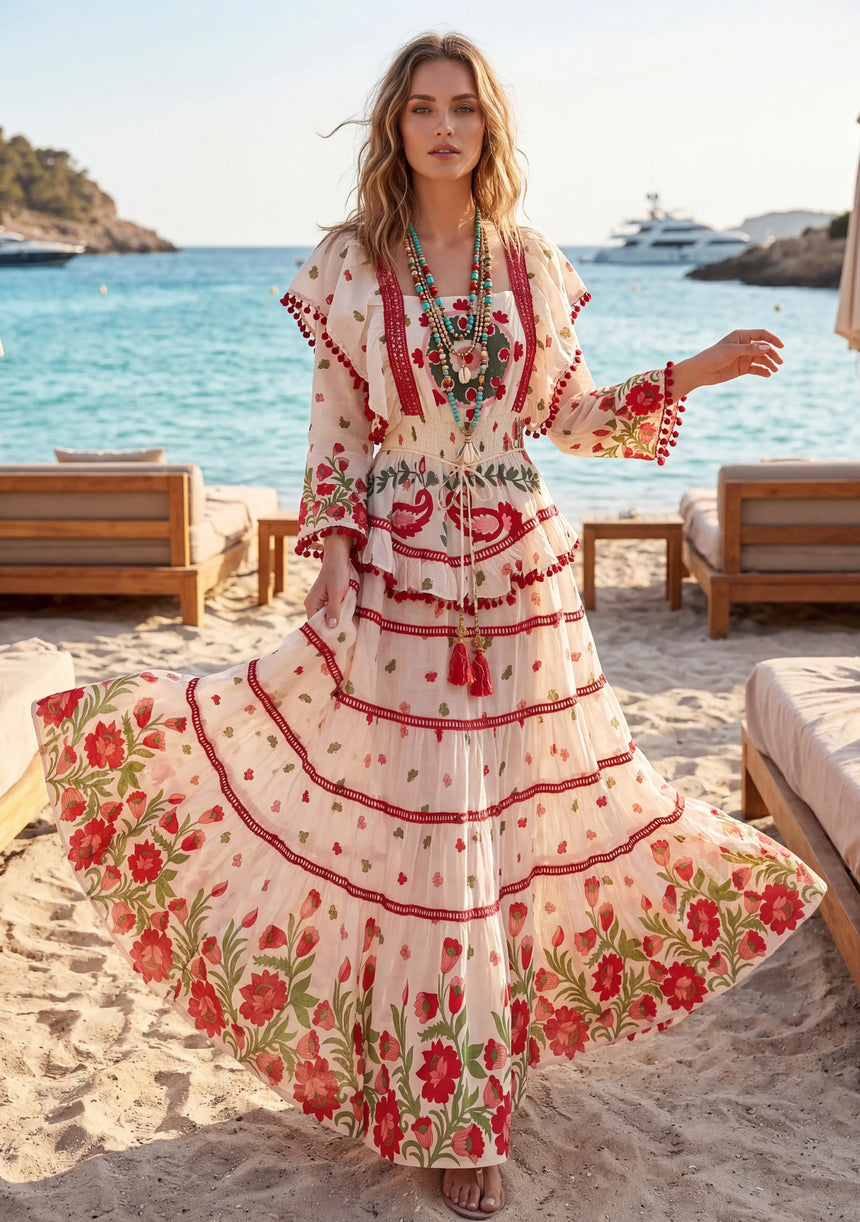 Women's Cotton Maxi Dress Cowl Neck - Nomsa