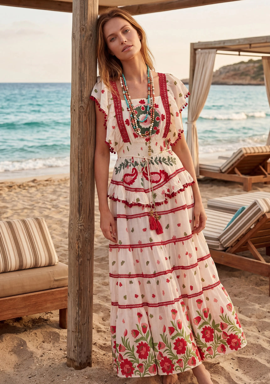 Women's Cotton Maxi Dress Cowl Neck - Nomsa