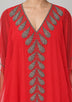 ibBan Women’s Hand Embroidered Georgette Kaftan Dress -Tanzeen