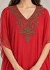 ibBan Women’s Hand Embroidered Georgette Kaftan Dress -Zava