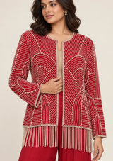 ibBan Women’s  Beaded Jacket and Pant Set - Zarina