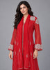 ibBan Women’s Hand Embroidered Georgette Ethnic Dress -Ariya