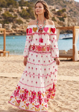 Women's Cotton Maxi Dress Bardot - Sharbi