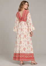 Ibban Summer Cotton Hand-Embroidered Long Dress -Daisey