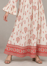 Ibban Summer Cotton Hand-Embroidered Long Dress -Daisey
