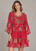 ibBan Women’s Cotton Lurex Embroidered Short Tunic - Soha