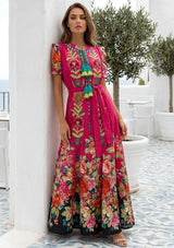 ibBan Floral Hand Embroidered Cotton Long Dres -Nagozi