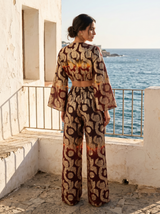 ibBan Lurex Cotton Pant & Blouse Set with Hand Embroidery -Kunama Pant Blouse