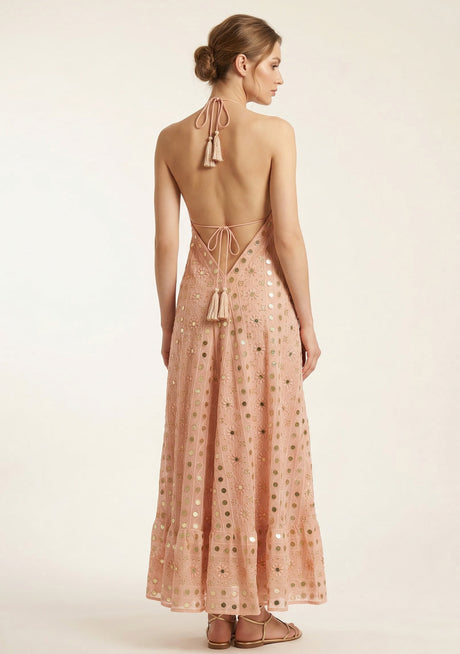 Vestido largo de algodón para mujer - Nuria