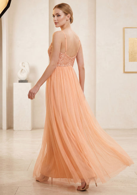 Alvisha Long Dress (Peach)