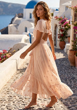 ibBan Cotton Long Dress | Boho Resort Long Dress for Women - Azalia