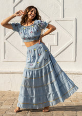 Vestido largo de algodón para mujer - Sama