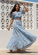 Vestido largo de algodón para mujer - Sama