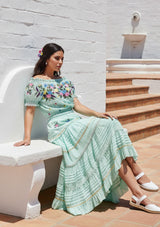 Vestido largo de algodón para mujer - Sama