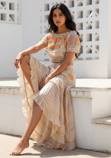 Vestido largo de algodón para mujer - Sama