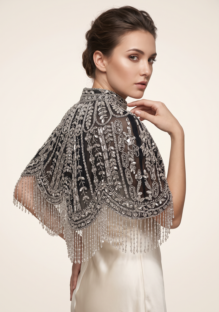 ibBan Embellished Net Beaded Neckwear - Ela