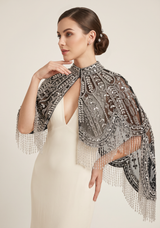 ibBan Embellished Net Beaded Neckwear - Ela