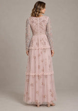 ibBan Women’s Party Long Dress with Hand Embroider -Raneem