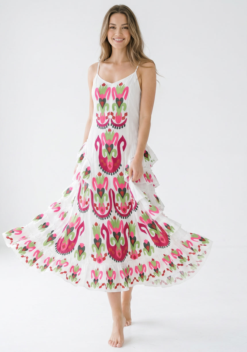 Women's Cotton Maxi Dress Square Neck - Gypsy