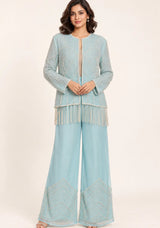 ibBan Women’s  Beaded Jacket and Pant Set - Zarina