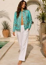 Women's Artisan Hand Embroidery Canvas Jacket - Yara