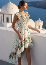 Women's Hand Embroidered Cotton Maxi Dress V-Neck - Jelisha