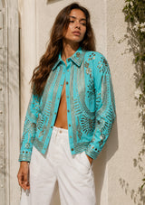 Women's Artisan Hand Embroidery Canvas Jacket - Yara