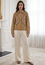 ibBan Women's Hand Embroidered Cotton Jacket - Mira