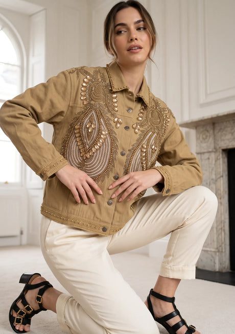 Veste en coton brodée main pour femme ibBan - Mira