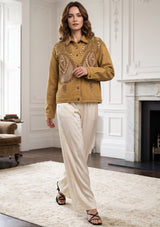 ibBan Women's Hand Embroidered Cotton Jacket - Mira