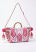 ibBan Women's Hand Embroidered Floral Tote Bag - Vesana | Artisan Canvas Handbag