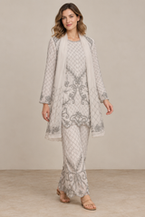 ibBan Women’s Georgette Embroidered Suit Set - Kaira