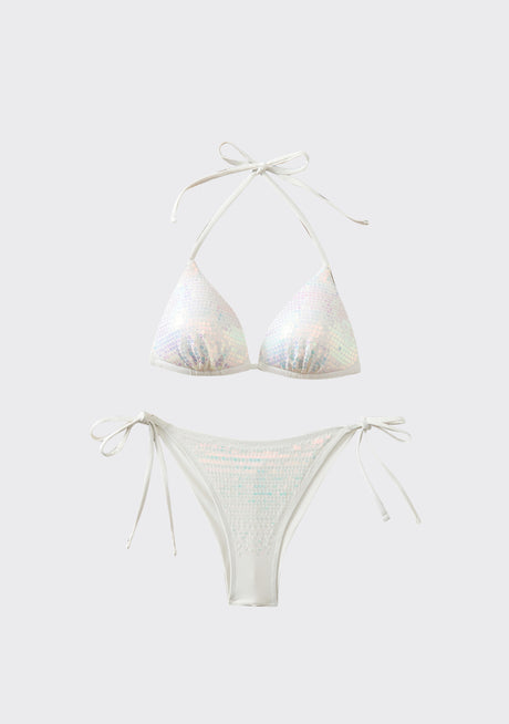 Conjunto de bikini estampado marrón para mujer, tirantes ajustables - Nova