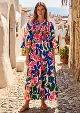ibBan Multicolour Printed Cotton Long Tunic - Zohal