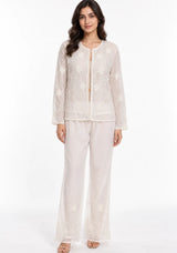 ibBan Women’s Jacket and Pant Set with Beadwork -Aisling