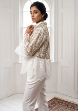 ibBan Luxury Women's Hand Embroidered Winter Lace Jacket - Isobel Jacket