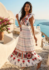 ibBan Hand Embroidered Long Dress | Luxury Bohemian Long Dress - Orla