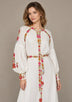 ibBan Floral Cotton Long Dress wint Hand Embroidery - Zayra