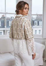 ibBan Luxury Women's Hand Embroidered Winter Lace Jacket - Isobel Jacket