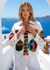 Designer Embroidered Cotton Canvas Jacket for Women | ibBan Collection - Ania