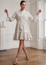 ibBan Women's Hand Embroidered Short Tunic - Corina Short Tunic