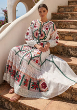 ibBan Pink Embroidered Cotton Maxi Dress | Women's Bohemian Resort Wear-Orla