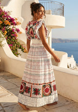 ibBan Hand Embroidered Long Dress | Luxury Bohemian Long Dress - Orla