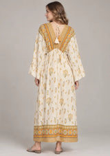 Ibban Summer Cotton Hand-Embroidered Long Dress -Daisey